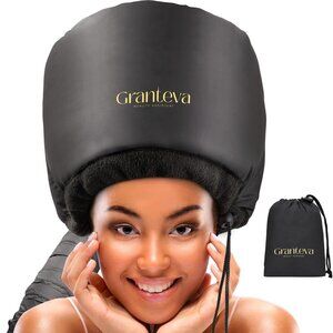 Hooded Hair Dryer Attachment w/A Headband Integrated That Reduces Heat